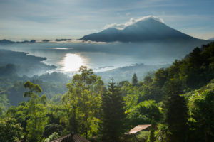 the lake Danau Batur the lake Danau Batur
